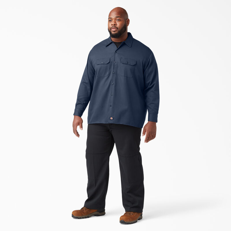 Dickies Long Sleeve Work Shirt Navy Blue ID-KLhZ0sR8