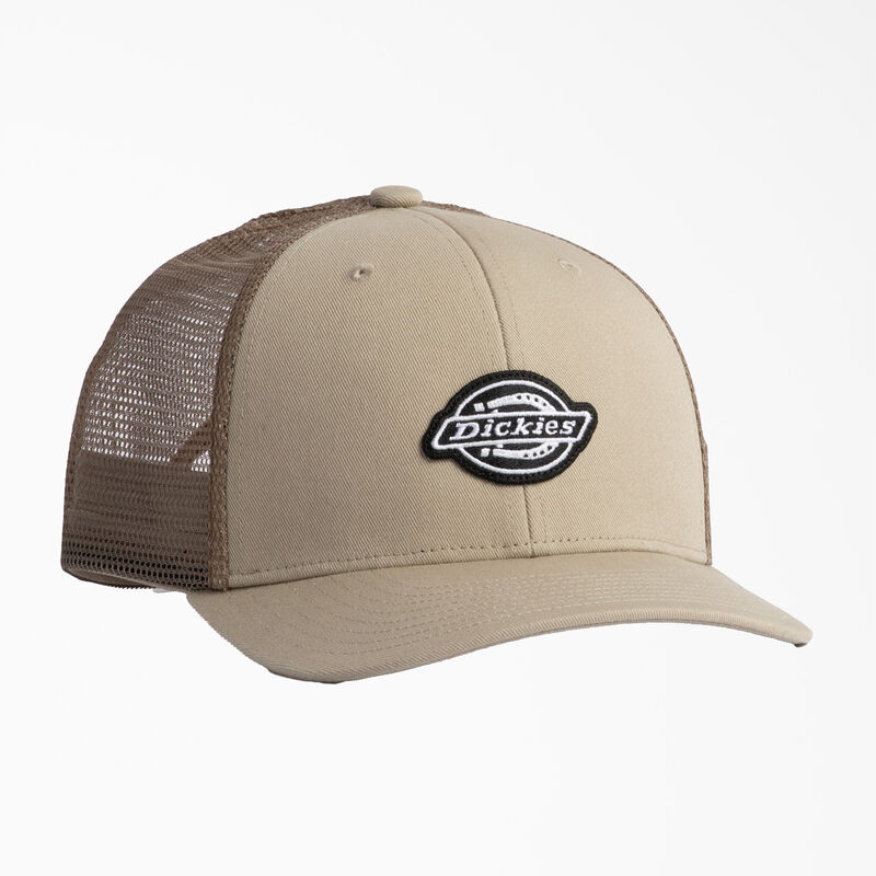 Dickies Low Pro Logo Trucker Hat Khaki ID-KMxhatiU