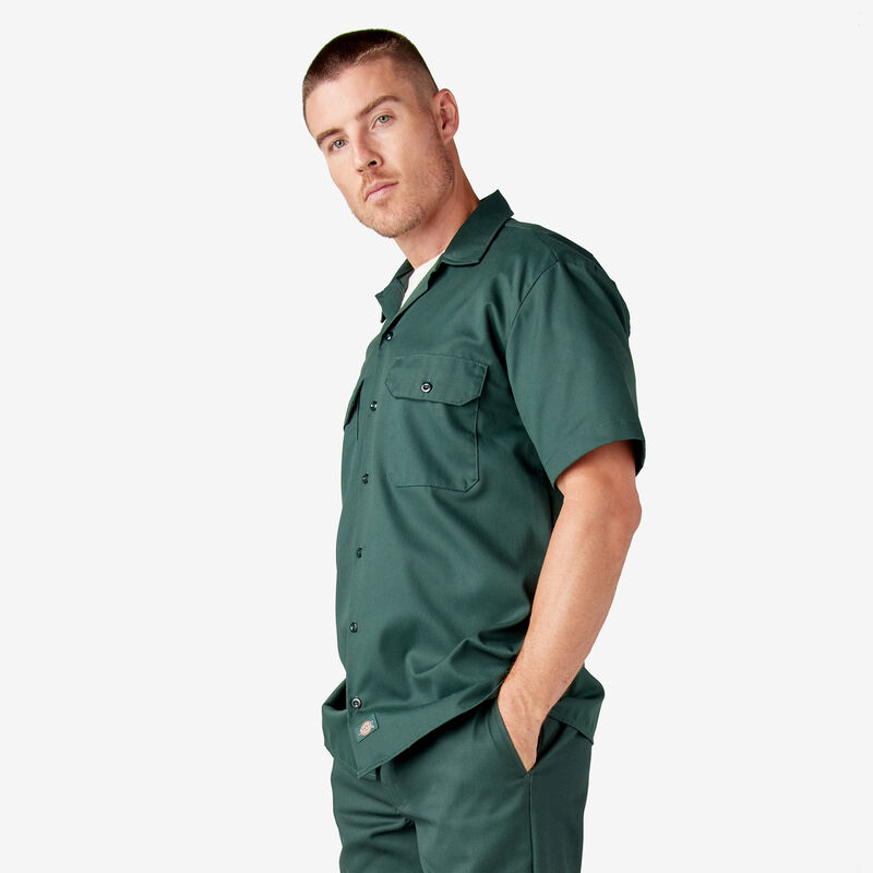 Dickies Short Sleeve Work Shirt Hunter Green ID-KVSOQH3R
