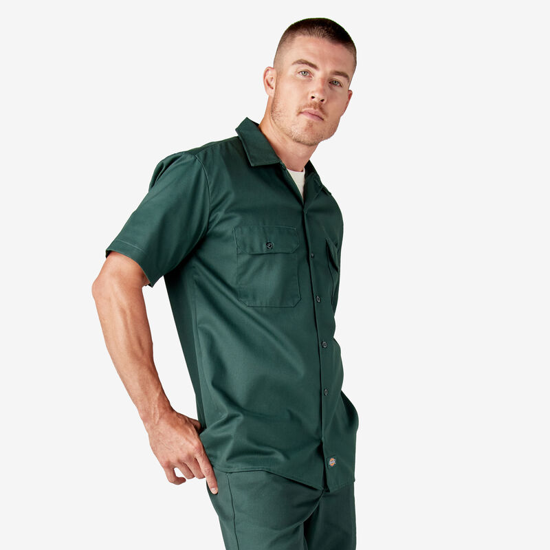 Dickies Short Sleeve Work Shirt Hunter Green ID-KVSOQH3R