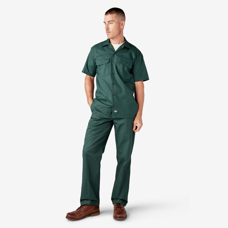 Dickies Short Sleeve Work Shirt Hunter Green ID-KVSOQH3R