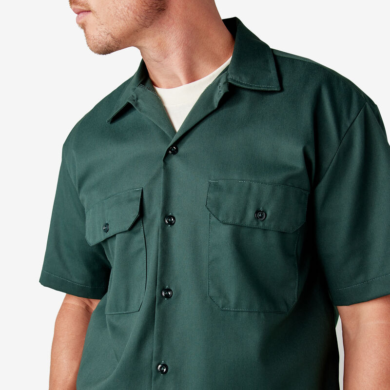 Dickies Short Sleeve Work Shirt Hunter Green ID-KVSOQH3R