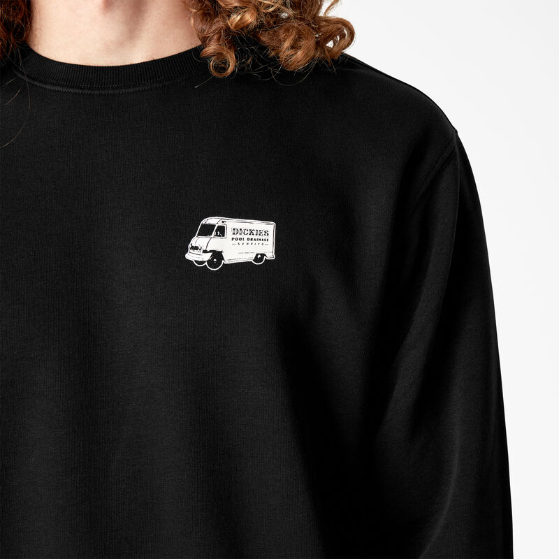 Dickies Skateboarding Pool Drainage Graphic Sweatshirt Black ID-KludPrpy