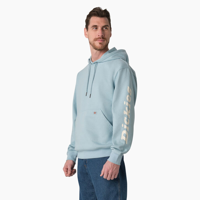 Dickies Water Repellent Logo Sleeve Hoodie Clear Blue ID-L4Co7gBq