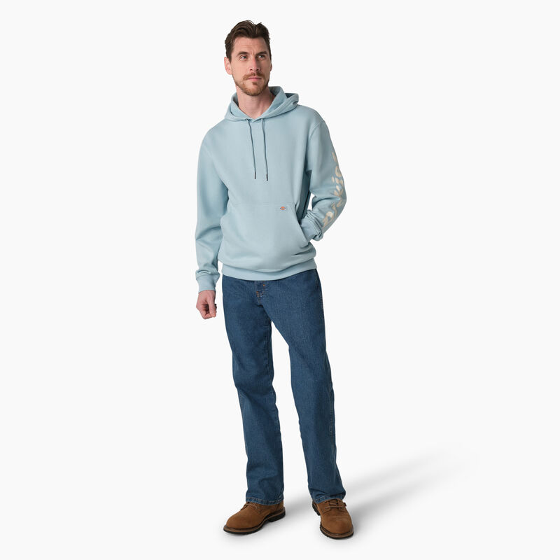Dickies Water Repellent Logo Sleeve Hoodie Clear Blue ID-L4Co7gBq
