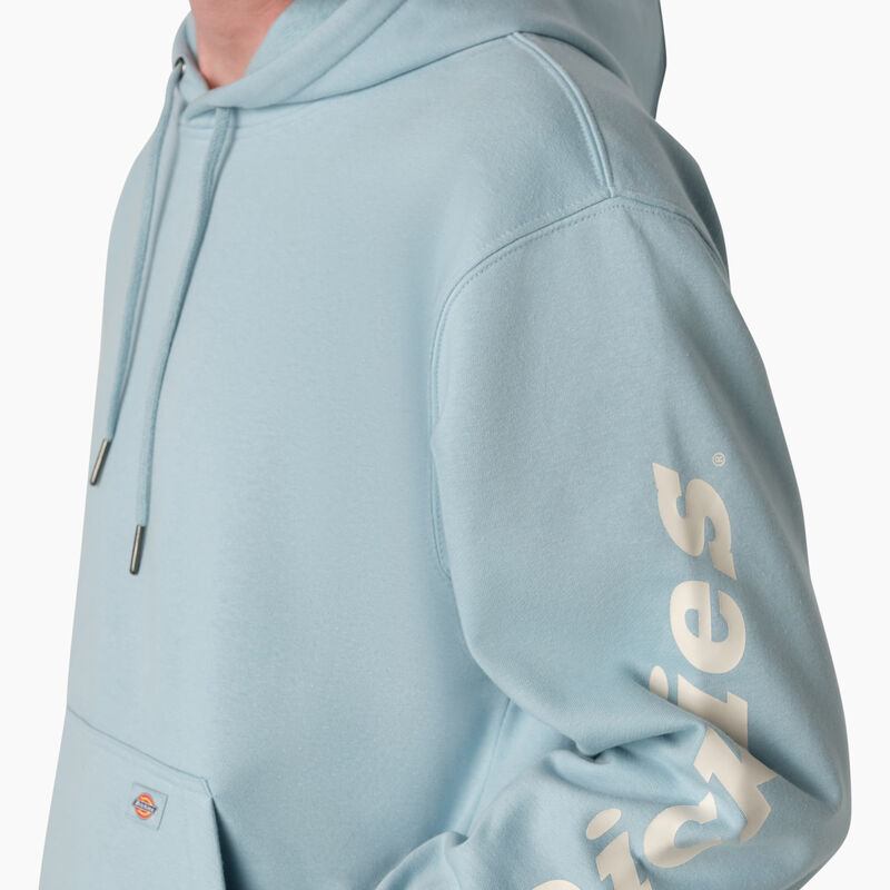 Dickies Water Repellent Logo Sleeve Hoodie Clear Blue ID-L4Co7gBq