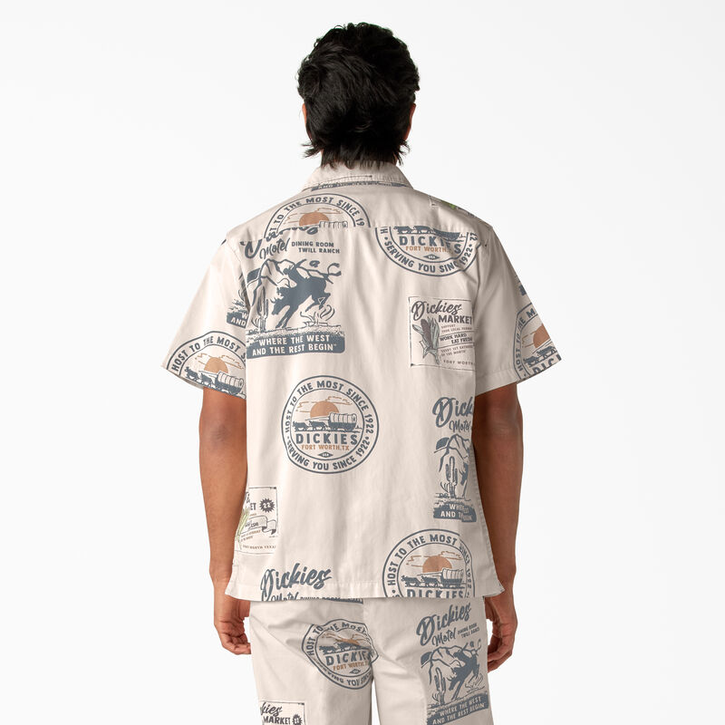 Dickies Greensburg Printed Twill Short Sleeve Shirt Light Vintage Print ID-LE7mhNk5
