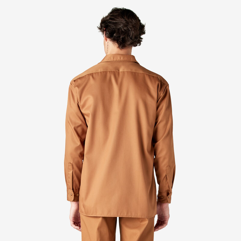 Dickies Long Sleeve Work Shirt Brown Duck ID-LQI4kqZP