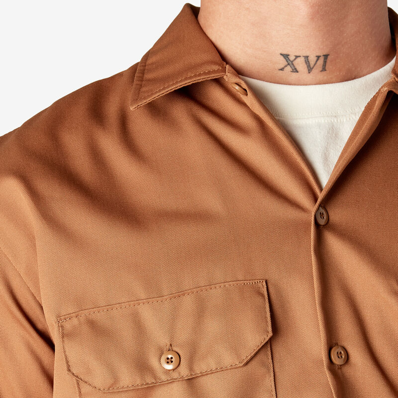 Dickies Long Sleeve Work Shirt Brown Duck ID-LQI4kqZP