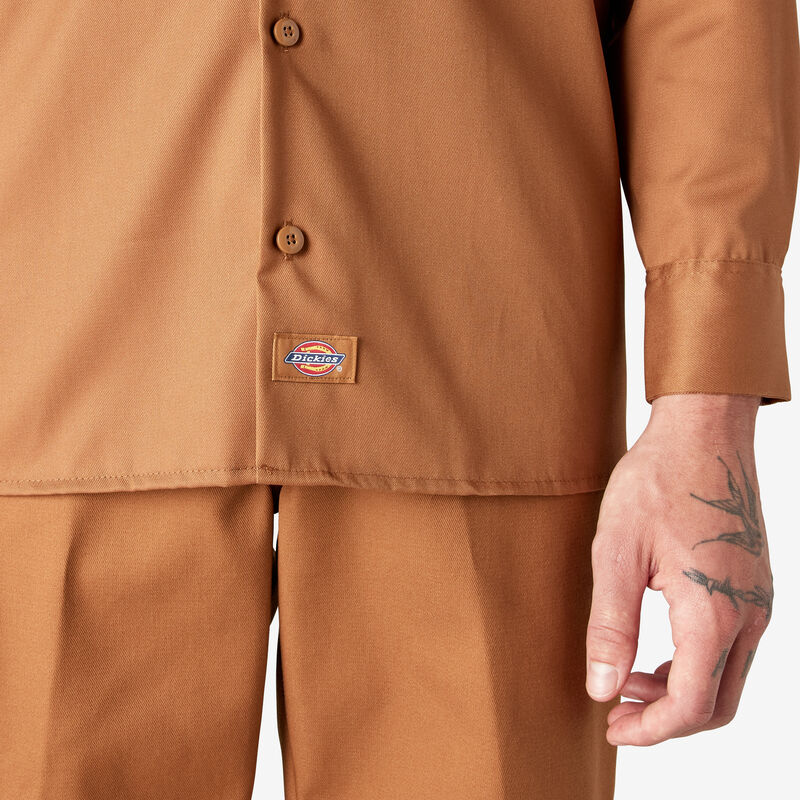 Dickies Long Sleeve Work Shirt Brown Duck ID-LQI4kqZP