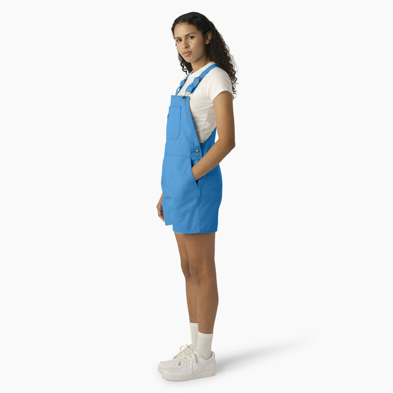 Dickies Relaxed Fit Duck Bib Shortalls Stonewashed Azure Blue ID-LTFuqmit