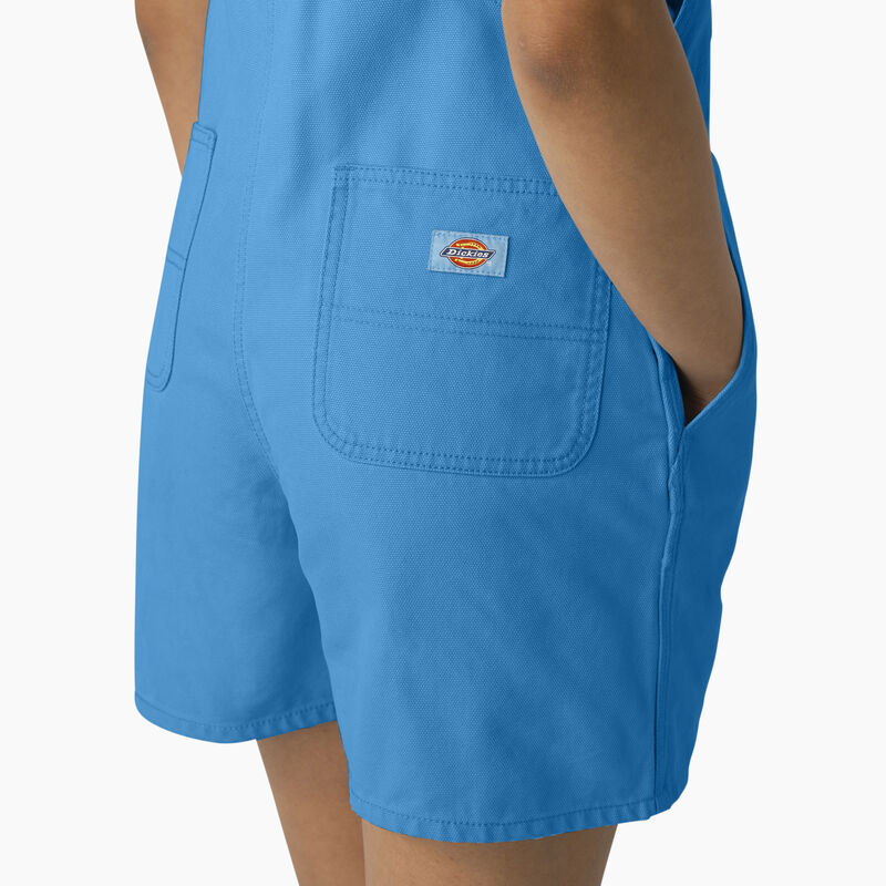 Dickies Relaxed Fit Duck Bib Shortalls Stonewashed Azure Blue ID-LTFuqmit