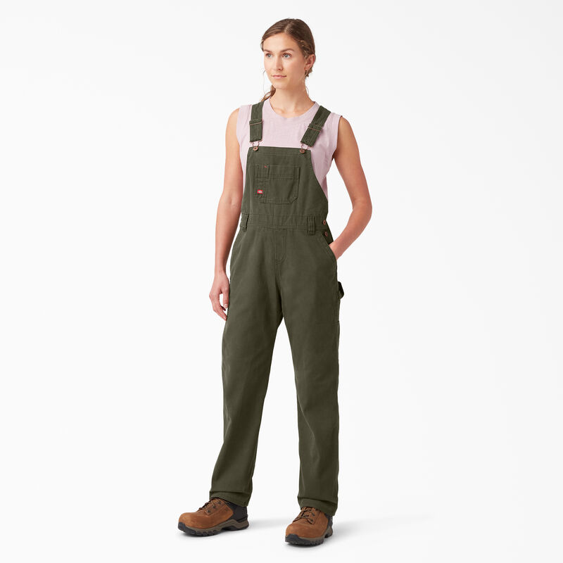 Dickies Relaxed Fit Bib Overalls Rinsed Moss Green ID-LVTzGkmO