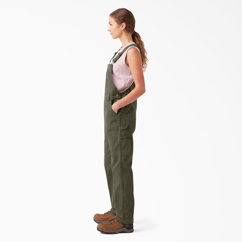 Dickies Relaxed Fit Bib Overalls Rinsed Moss Green ID-LVTzGkmO