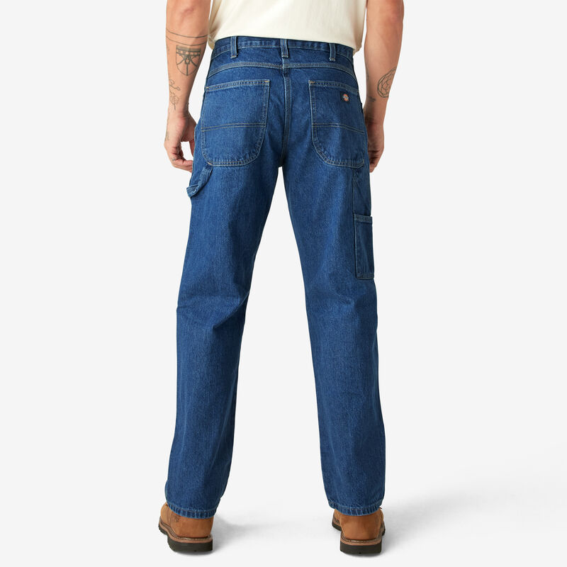 Dickies Relaxed Fit Heavyweight Carpenter Jeans Stonewashed Indigo Blue ID-LeT34tpP