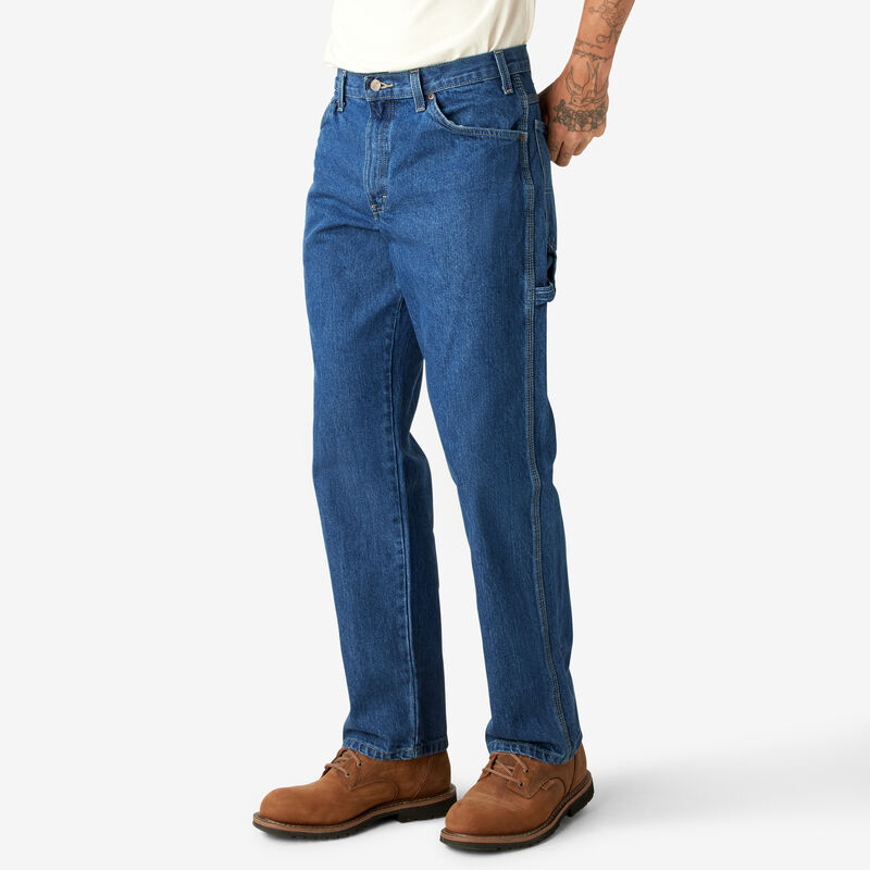Dickies Relaxed Fit Heavyweight Carpenter Jeans Stonewashed Indigo Blue ID-LeT34tpP