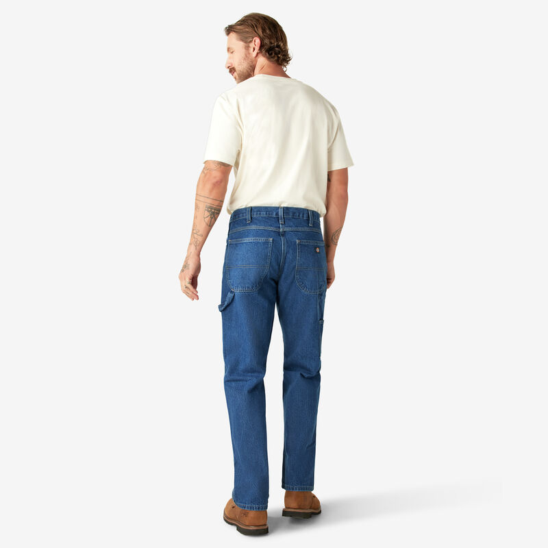 Dickies Relaxed Fit Heavyweight Carpenter Jeans Stonewashed Indigo Blue ID-LeT34tpP