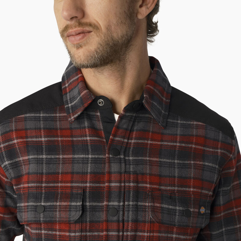 Dickies Heavyweight Brawny Flannel Shirt Burgundy Plaid ID-LmBncY6e