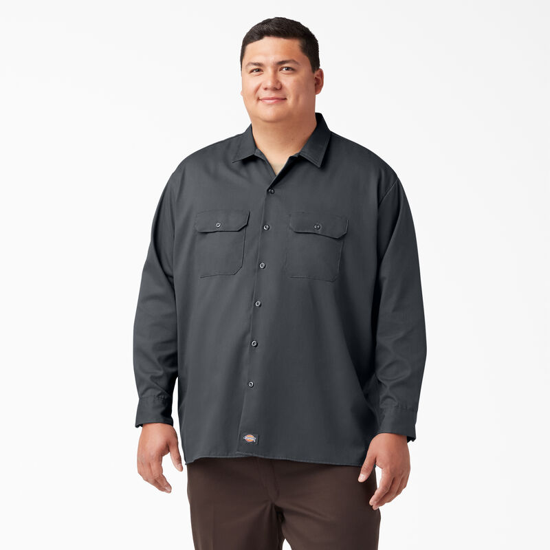 Dickies Long Sleeve Work Shirt Charcoal Gray ID-LqTOBC8i