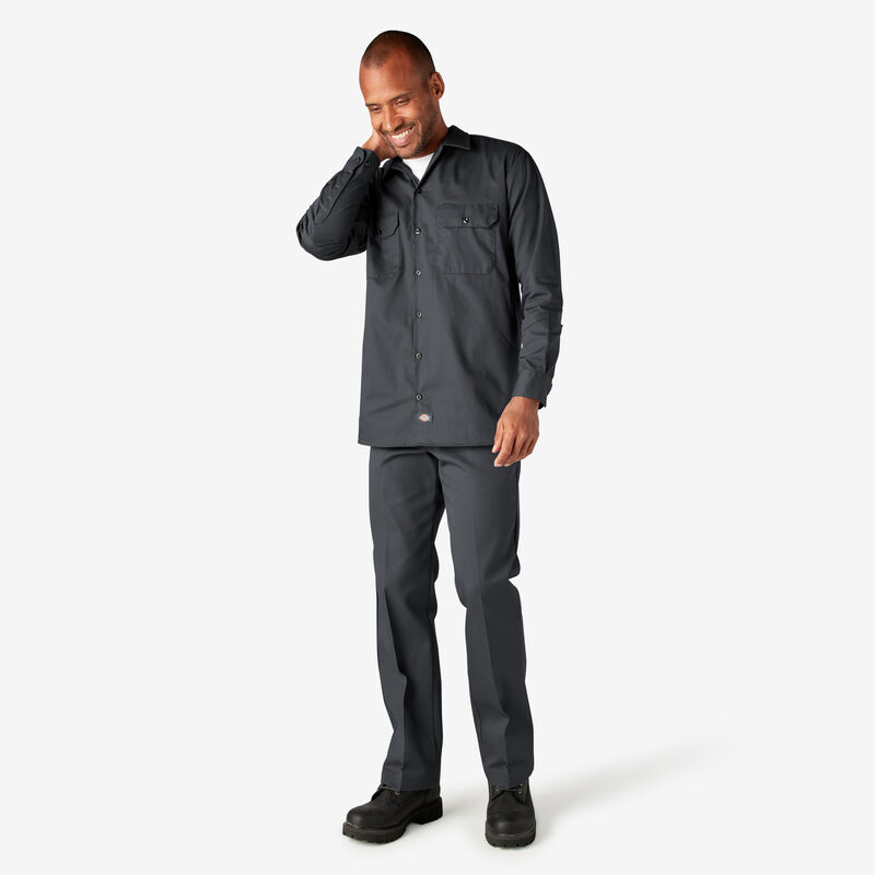 Dickies Long Sleeve Work Shirt Charcoal Gray ID-LqTOBC8i