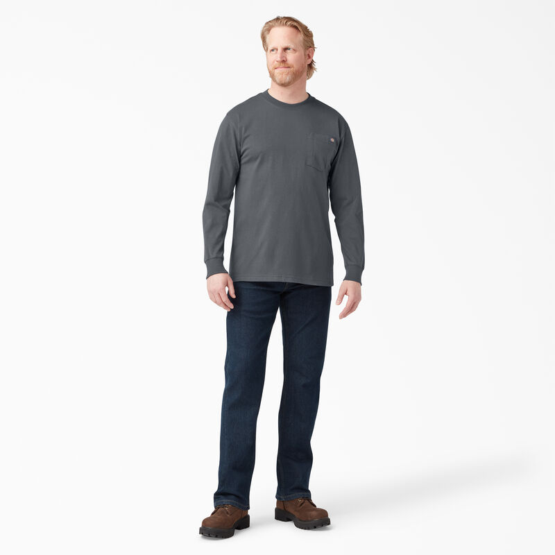 Dickies Heavyweight Long Sleeve Pocket T-Shirt Charcoal Gray ID-LqdyoZYC