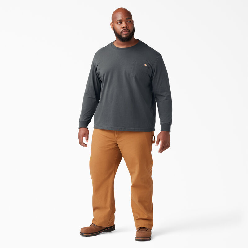 Dickies Heavyweight Long Sleeve Pocket T-Shirt Charcoal Gray ID-LqdyoZYC