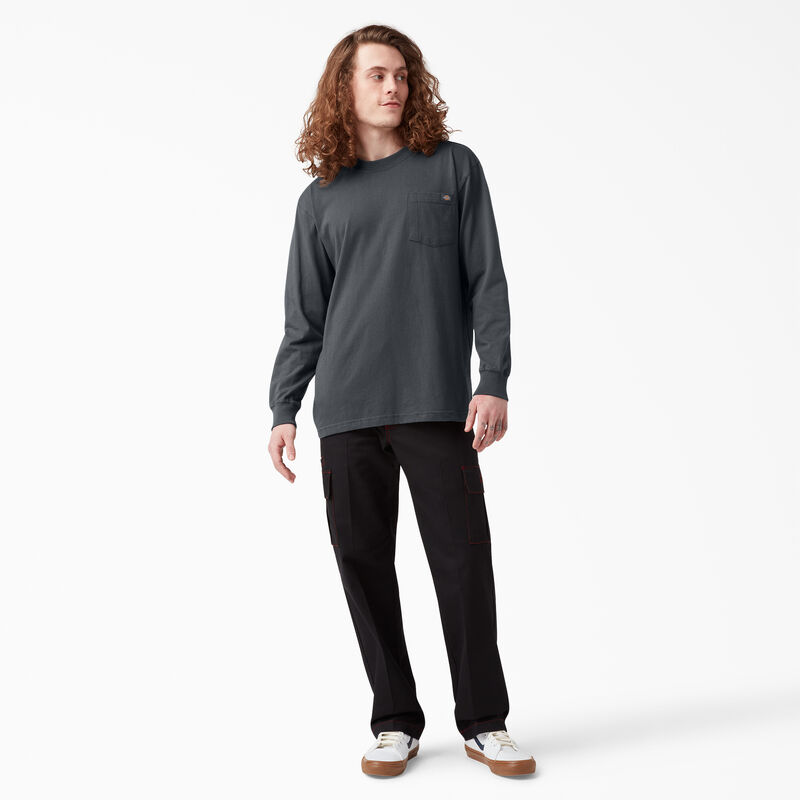 Dickies Heavyweight Long Sleeve Pocket T-Shirt Charcoal Gray ID-LqdyoZYC
