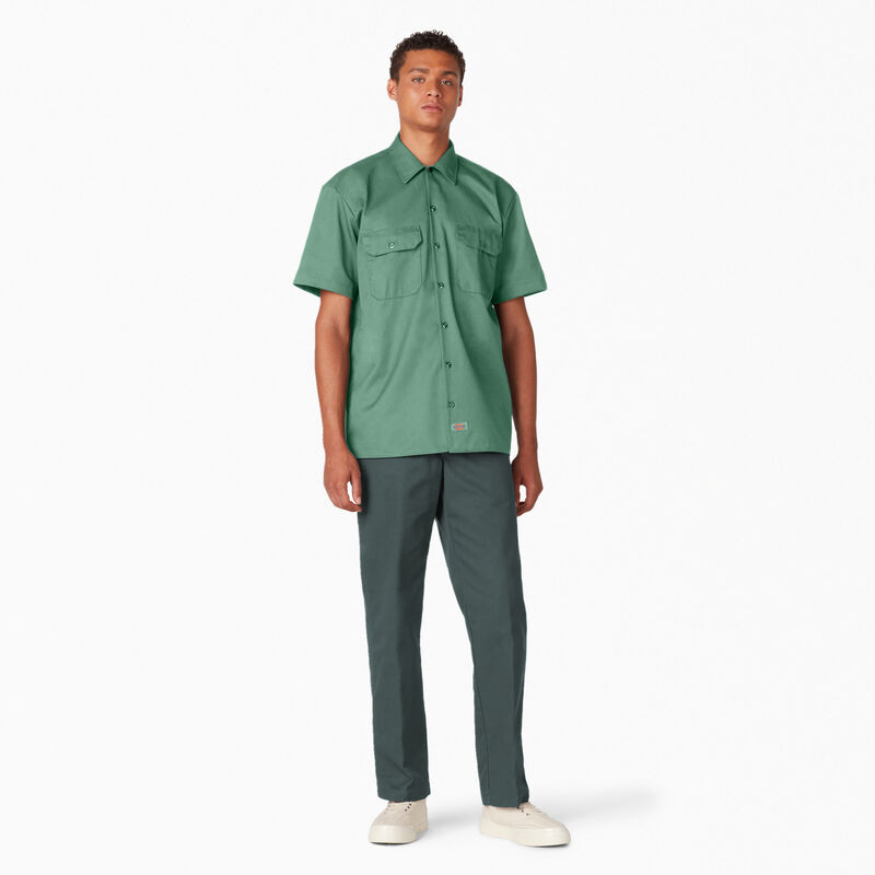 Dickies Short Sleeve Work Shirt Dark Ivy ID-LxGN00LS