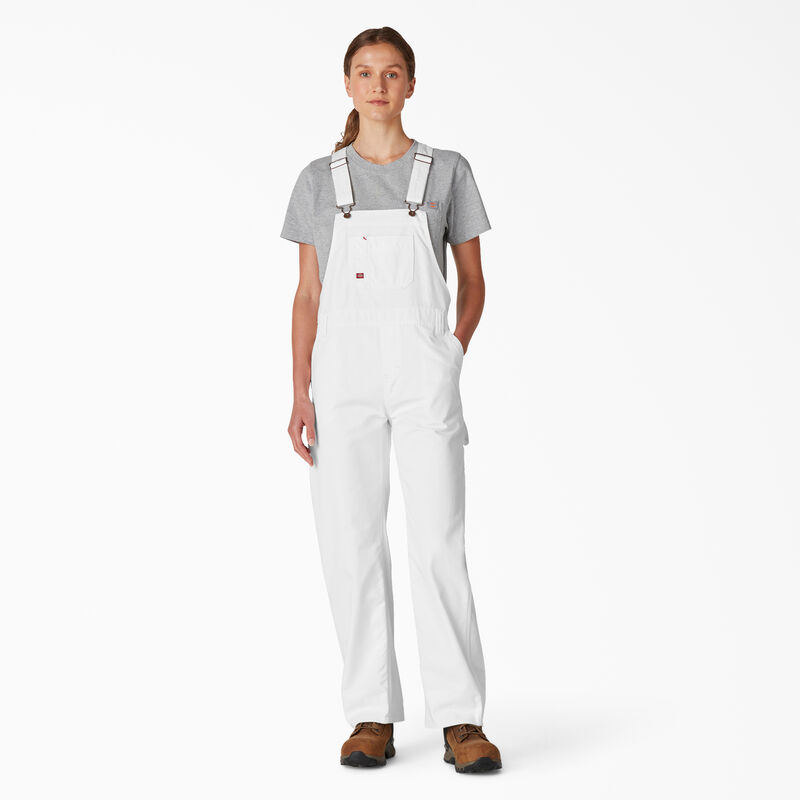 Dickies Relaxed Fit Bib Overalls White ID-LyglbhG8