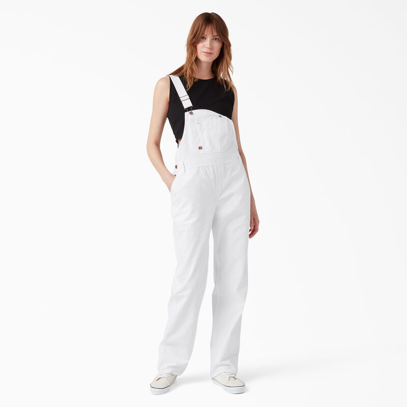 Dickies Relaxed Fit Bib Overalls White ID-LyglbhG8