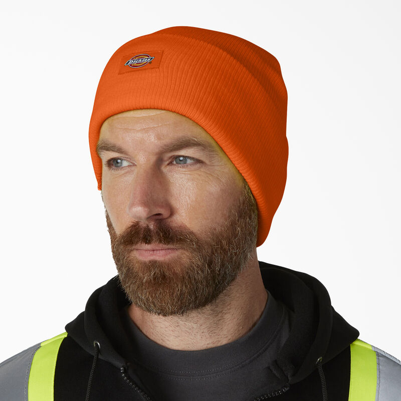Dickies Cuffed Knit Beanie Neon Orange ID-LzyWmStl
