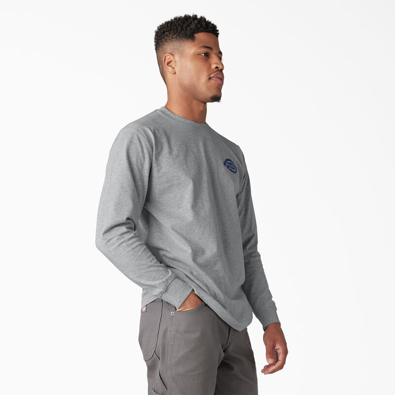 Dickies Long Sleeve Heavyweight Logo T-Shirt Heather Gray ID-M5167R6N