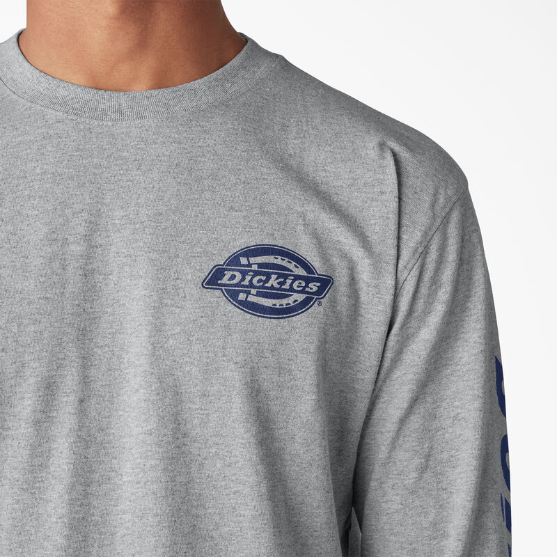 Dickies Long Sleeve Heavyweight Logo T-Shirt Heather Gray ID-M5167R6N