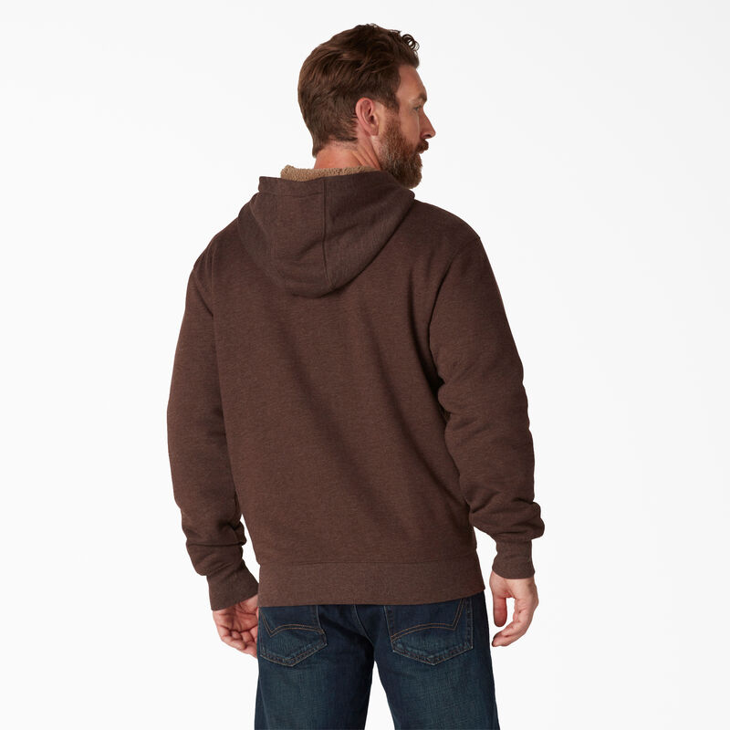 Dickies High Pile Fleece Lined Full Zip Hoodie Chocolate Heather ID-MApAywya