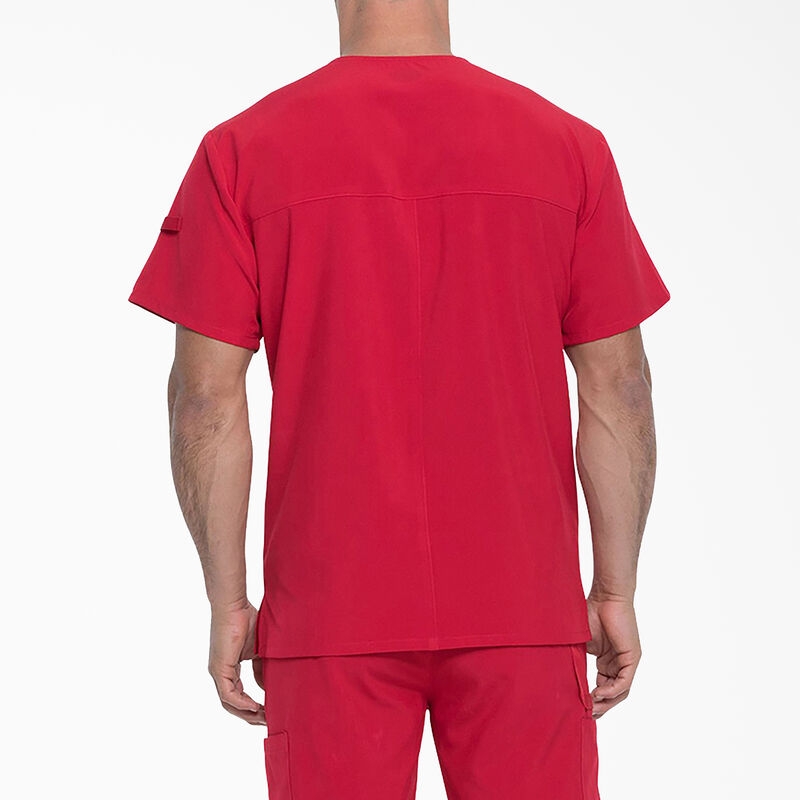 Dickies Men's EDS Essentials V-Neck Scrub Top Red ID-MEJYwN0h