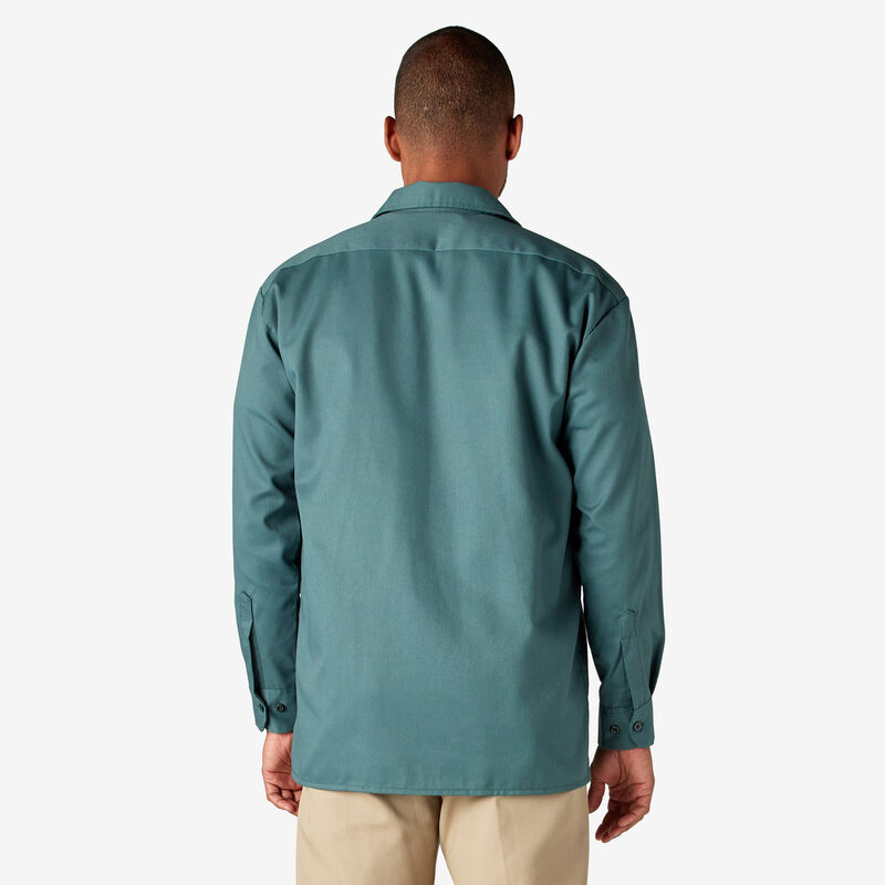 Dickies Long Sleeve Work Shirt Lincoln Green ID-MSOPoV8y