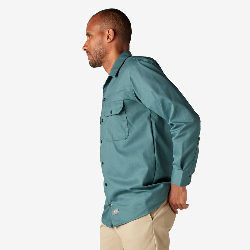 Dickies Long Sleeve Work Shirt Lincoln Green ID-MSOPoV8y