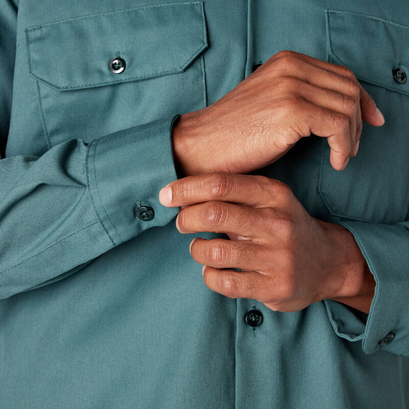 Dickies Long Sleeve Work Shirt Lincoln Green ID-MSOPoV8y