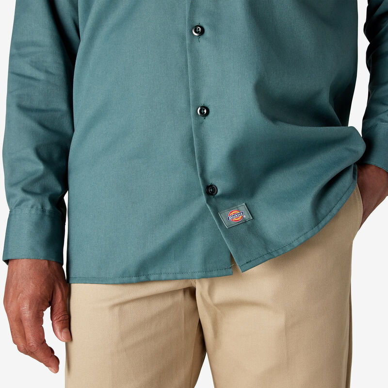 Dickies Long Sleeve Work Shirt Lincoln Green ID-MSOPoV8y