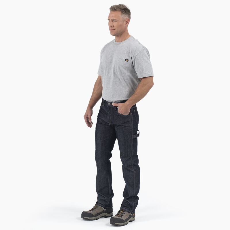 Dickies FLEX Regular Fit Carpenter Jeans Rinsed Indigo Blue ID-MkVSB7If