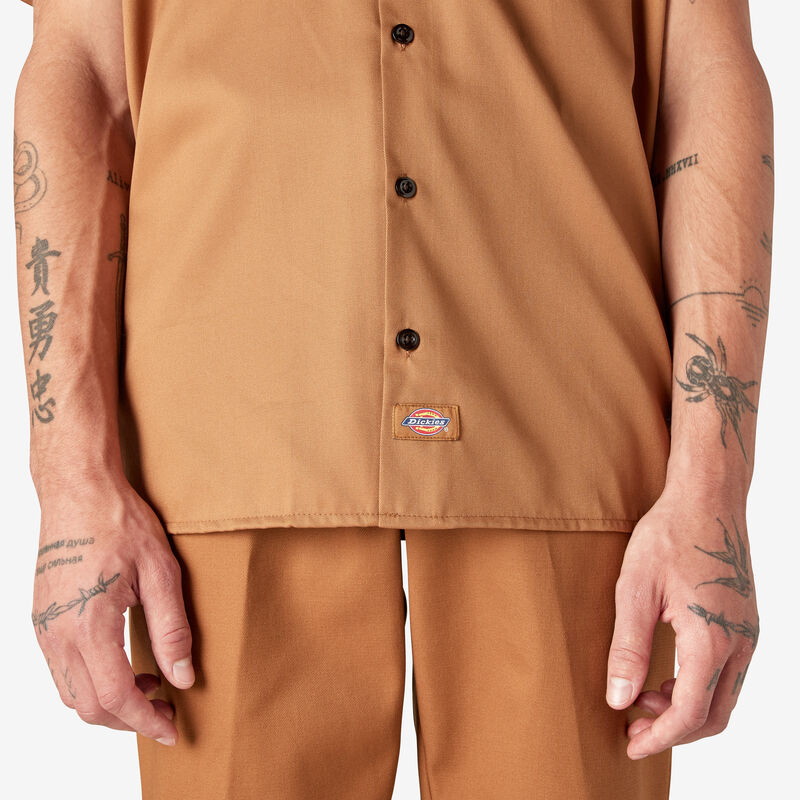 Dickies Short Sleeve Work Shirt Brown Duck ID-MswdJMVG