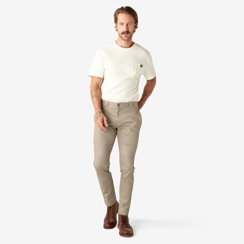 Dickies Skinny Fit Double Knee Work Pants Desert Sand ID-MtEWIeIh