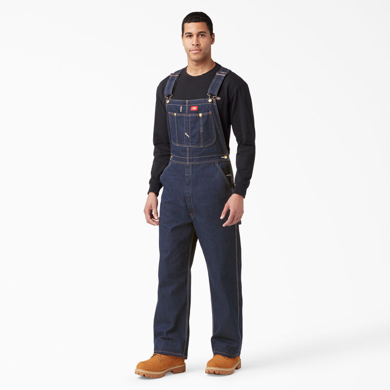 Dickies Classic Bib Overalls Rinsed Indigo Blue ID-Mv3cNM8h