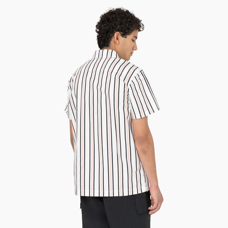 Dickies Skateboarding Cooling Relaxed Fit Shirt White/Lotus/Black Stripe ID-Mv48fTPJ
