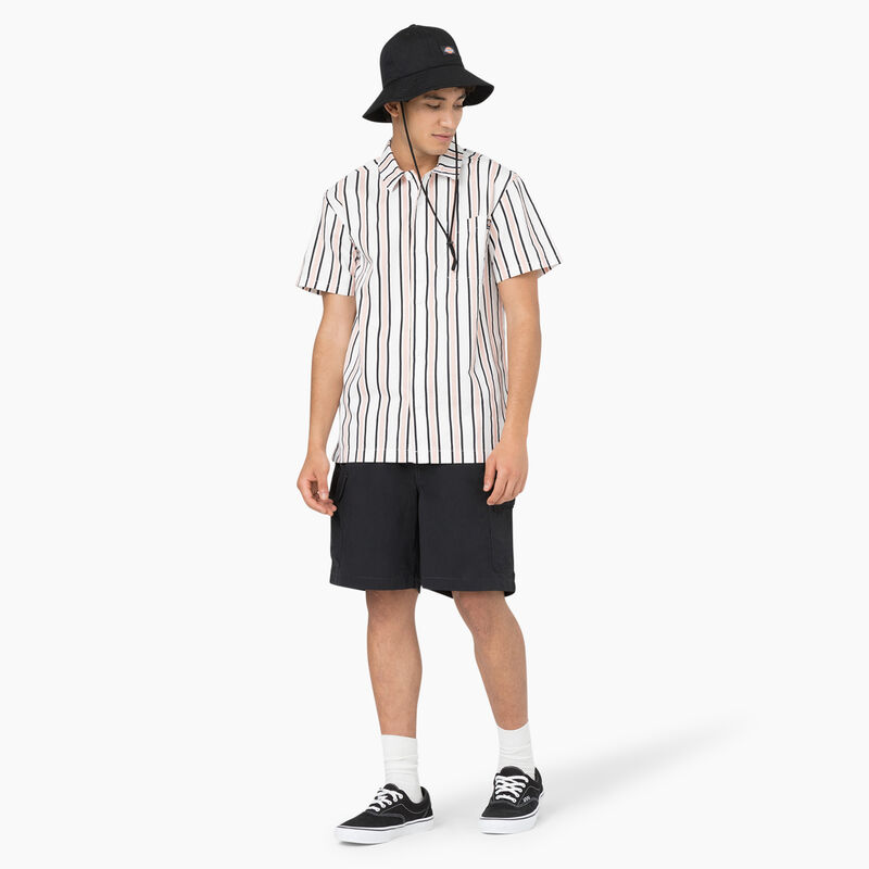 Dickies Skateboarding Cooling Relaxed Fit Shirt White/Lotus/Black Stripe ID-Mv48fTPJ
