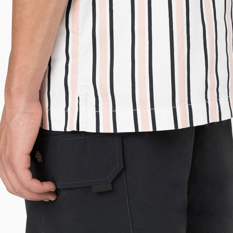 Dickies Skateboarding Cooling Relaxed Fit Shirt White/Lotus/Black Stripe ID-Mv48fTPJ