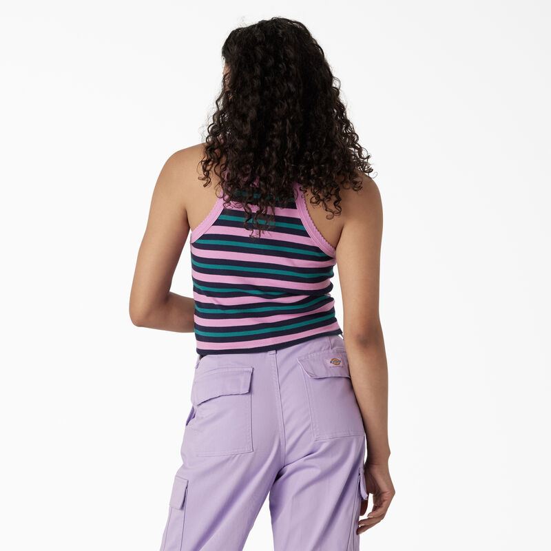 Dickies Rib Knit Cropped Tank Top Wild Rose Summer Fair Stripe ID-N6gTfmhv