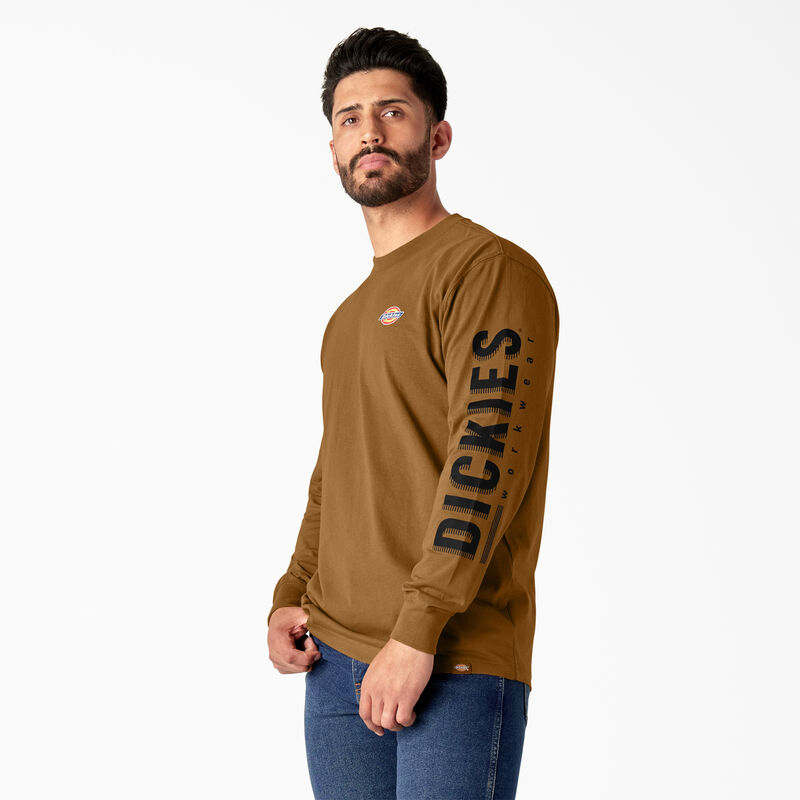 Dickies Long Sleeve Workwear Graphic T-Shirt Brown Duck ID-Ni6LKswe