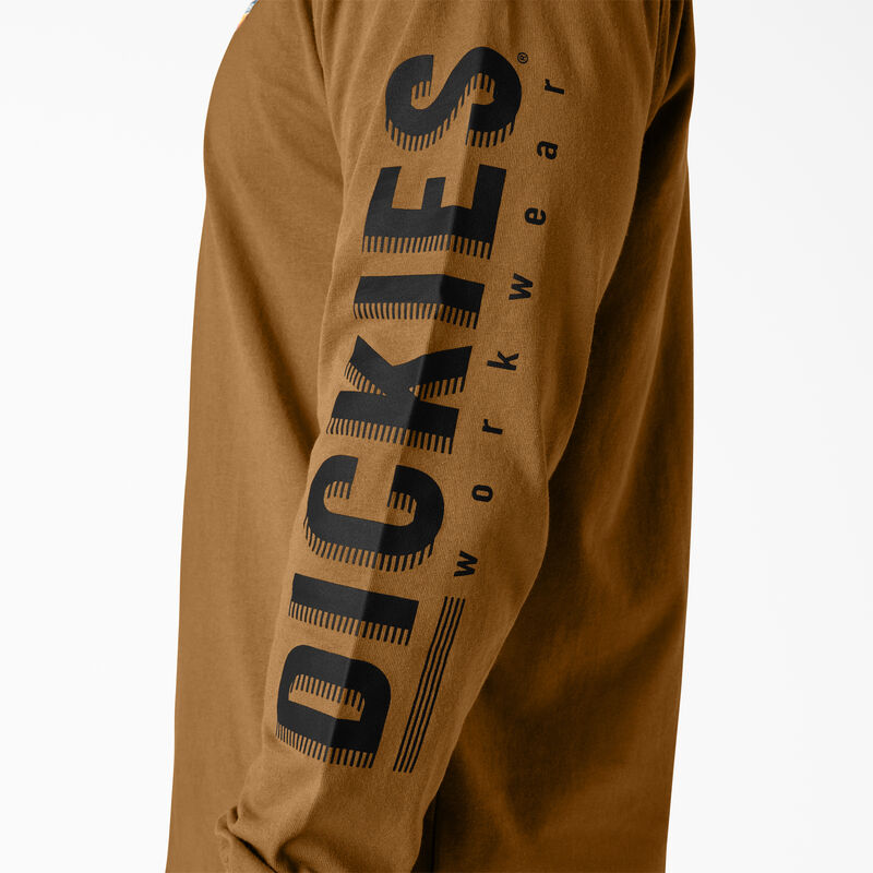 Dickies Long Sleeve Workwear Graphic T-Shirt Brown Duck ID-Ni6LKswe