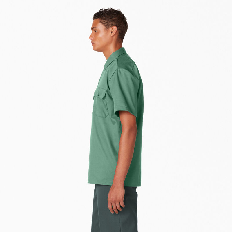 Dickies Short Sleeve Work Shirt Dark Ivy ID-NjllU8ab